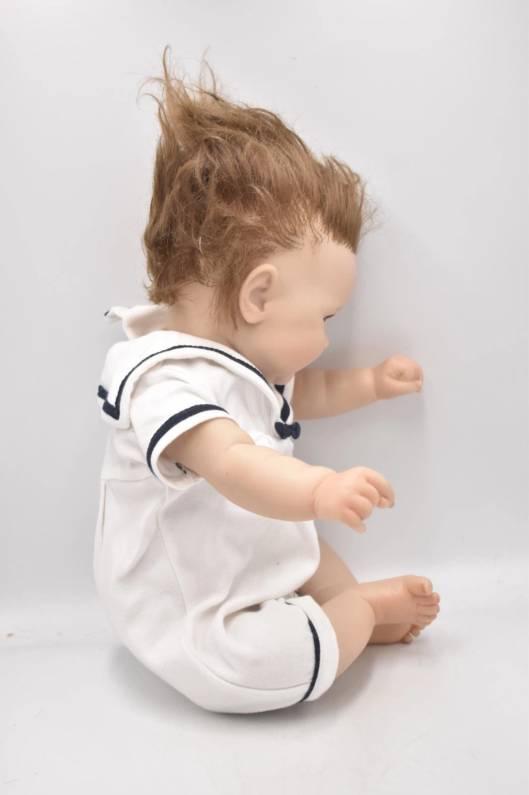 Vintage Reborn Baby Doll Lifelike Vinyl Baby Doll Soft Cloth Body 36cm