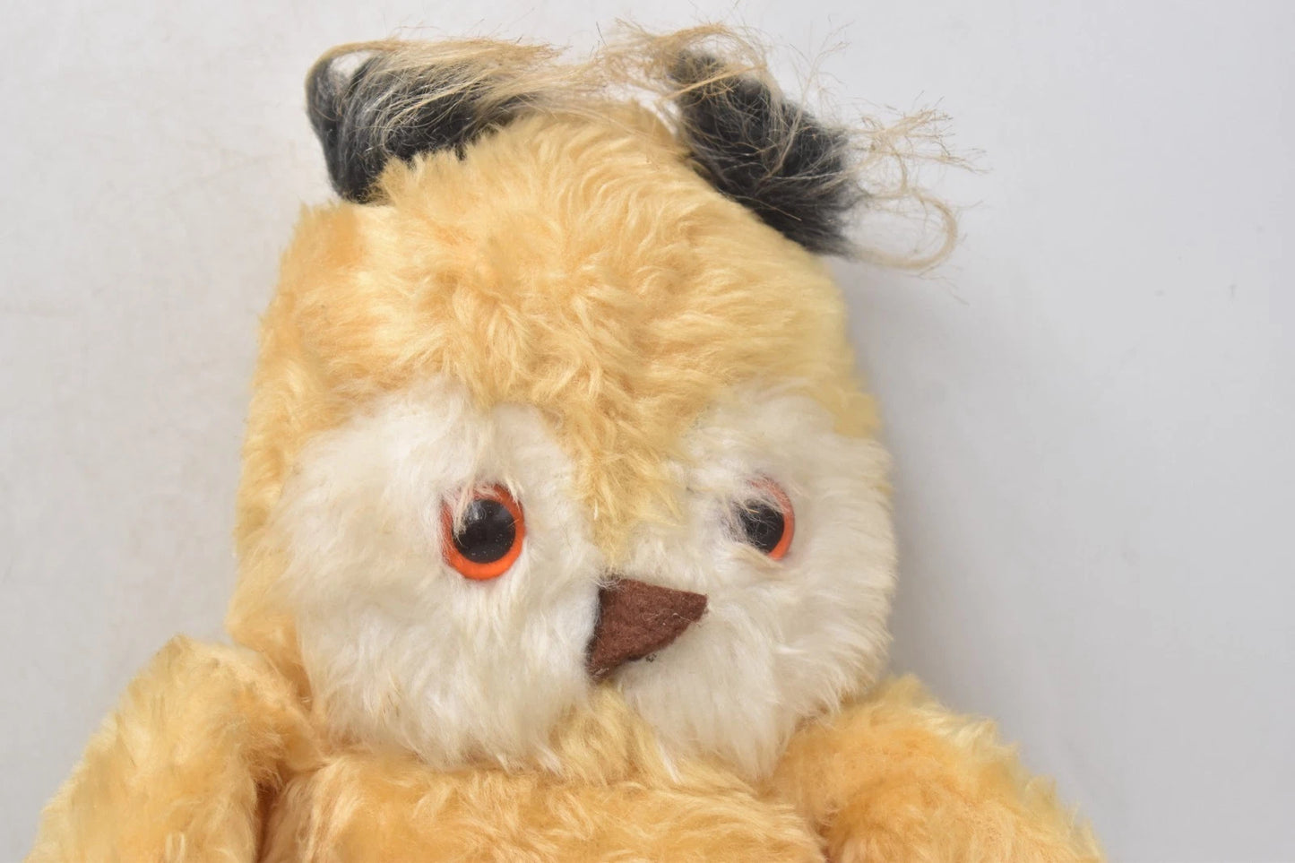 Vintage 1970s Owl Plush Soft Toy Teddy Bear 30cm