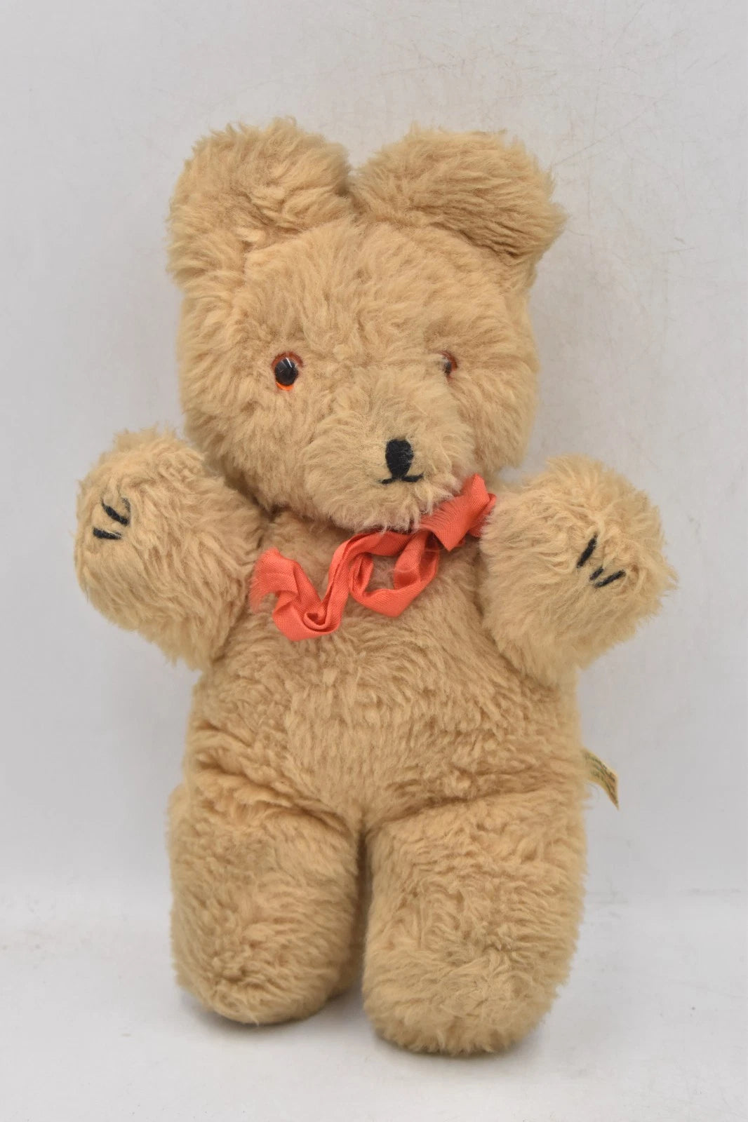 Vintage 1960s Pamela Foster Hygienic Toys White Plush Teddy Bear Tagged 26cm
