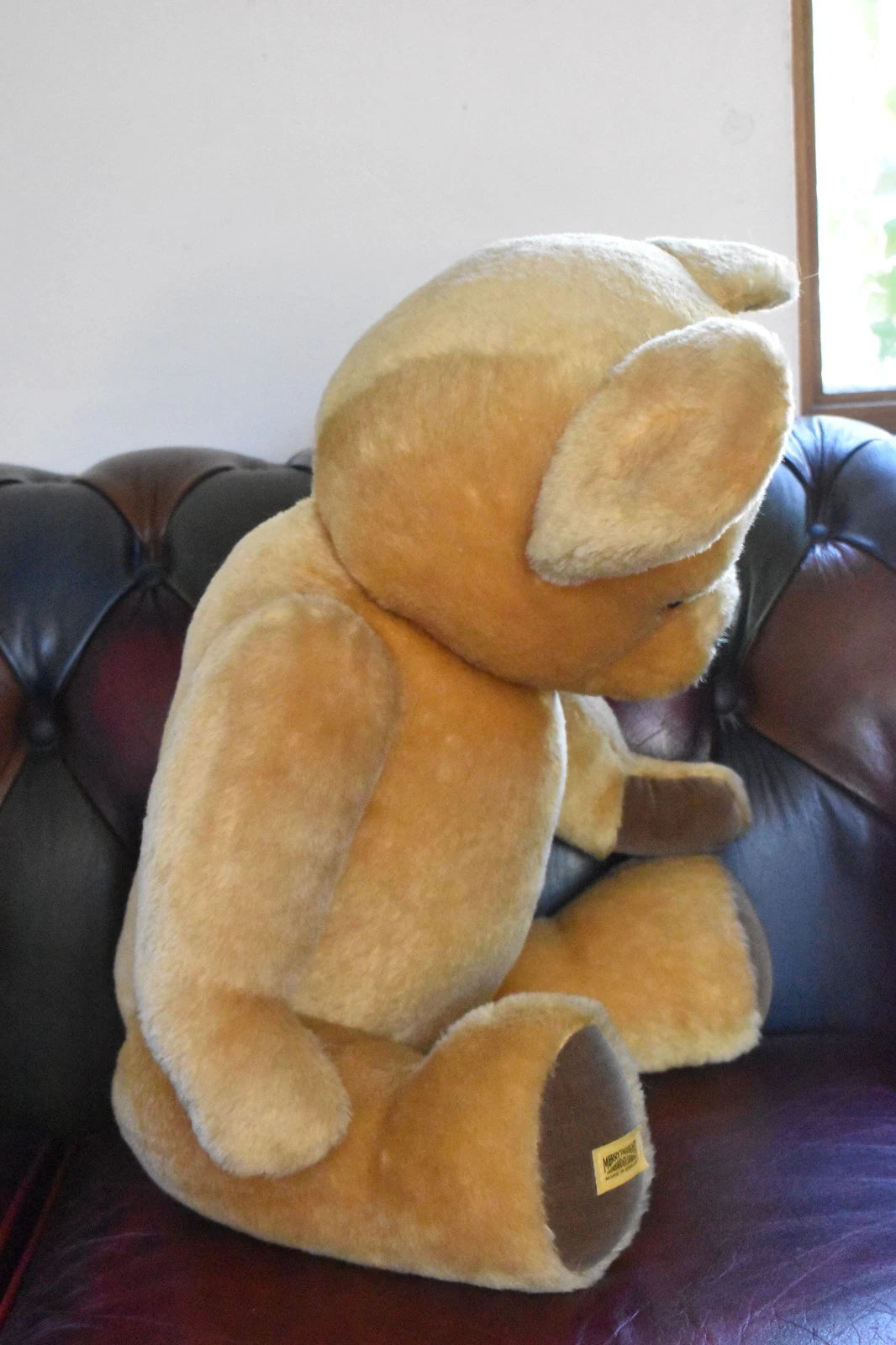 Vintage Merrythought Mohair Golden Teddy Bear Fully Jointed 70cm Collectable