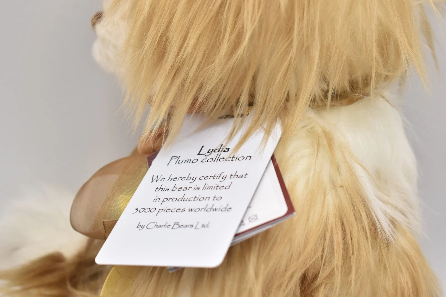 Charlie Bears Lydia Teddy Bear Retired Tagged Isabelle Lee Designed