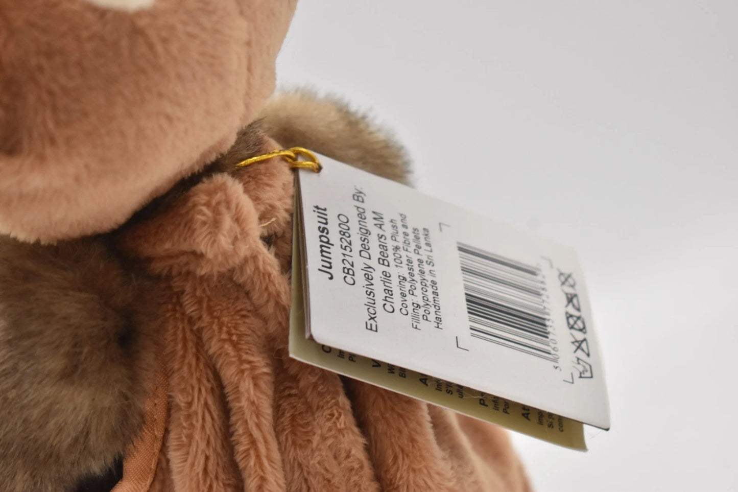 Charlie Bears Jumpsuit Teddy Bear Retired Tagged Collectable