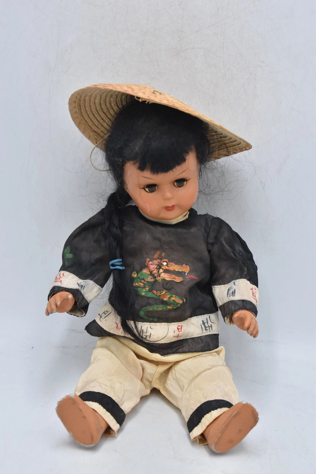 Vintage 1960s Italian Ratti Doll – Sleepy Blinking Eyes, Original Outfit, 30cm