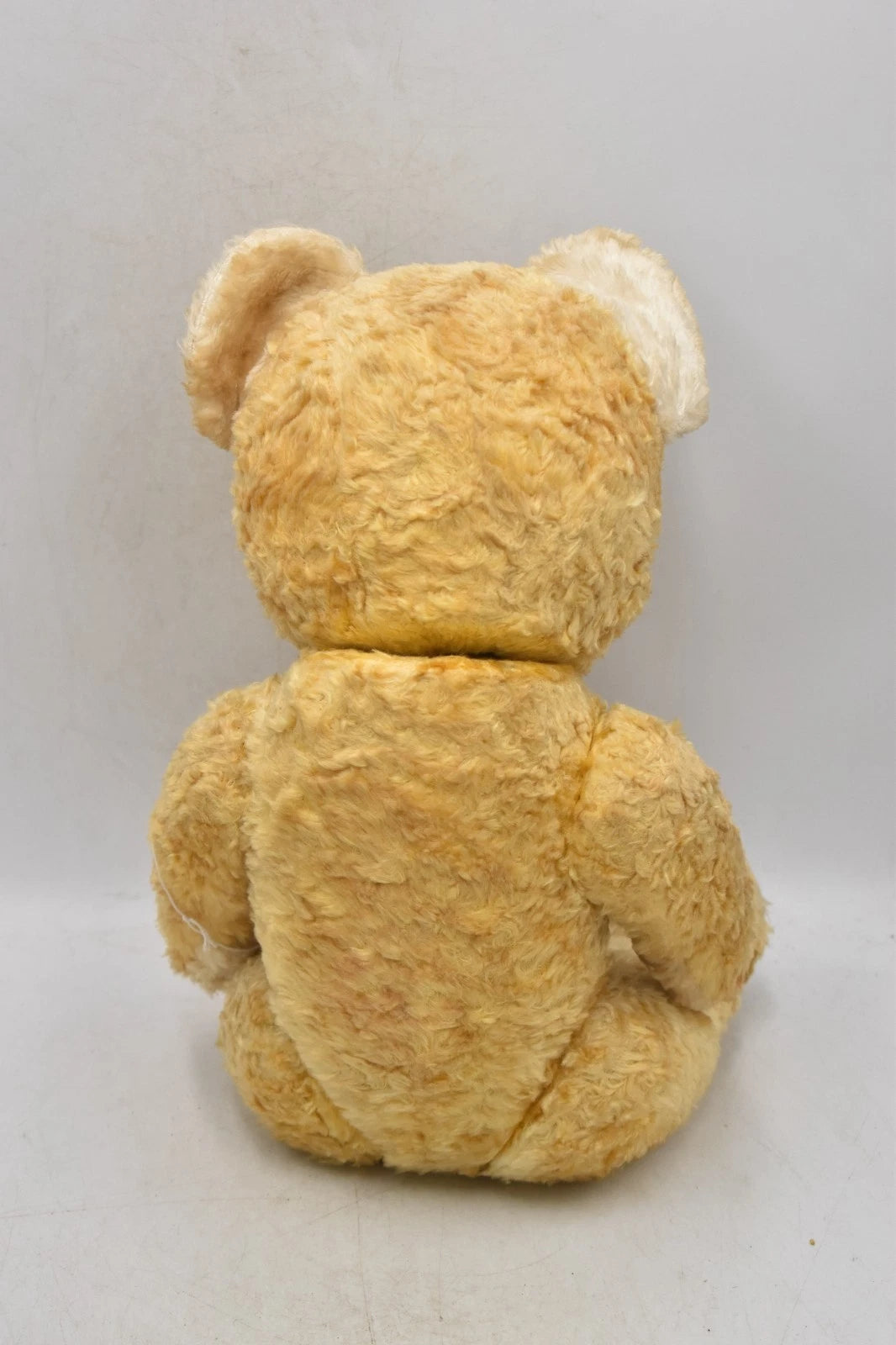 Vintage 1960s Japanese Silk Plush Teddy Bear Fully Jointed Working Squeaker 44cm