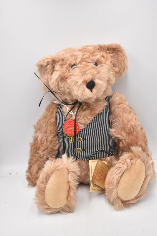 Hermann Teddy Bear Limited Edition 443/3000 Mohair Waistcoat Fully Jointed 40cm
