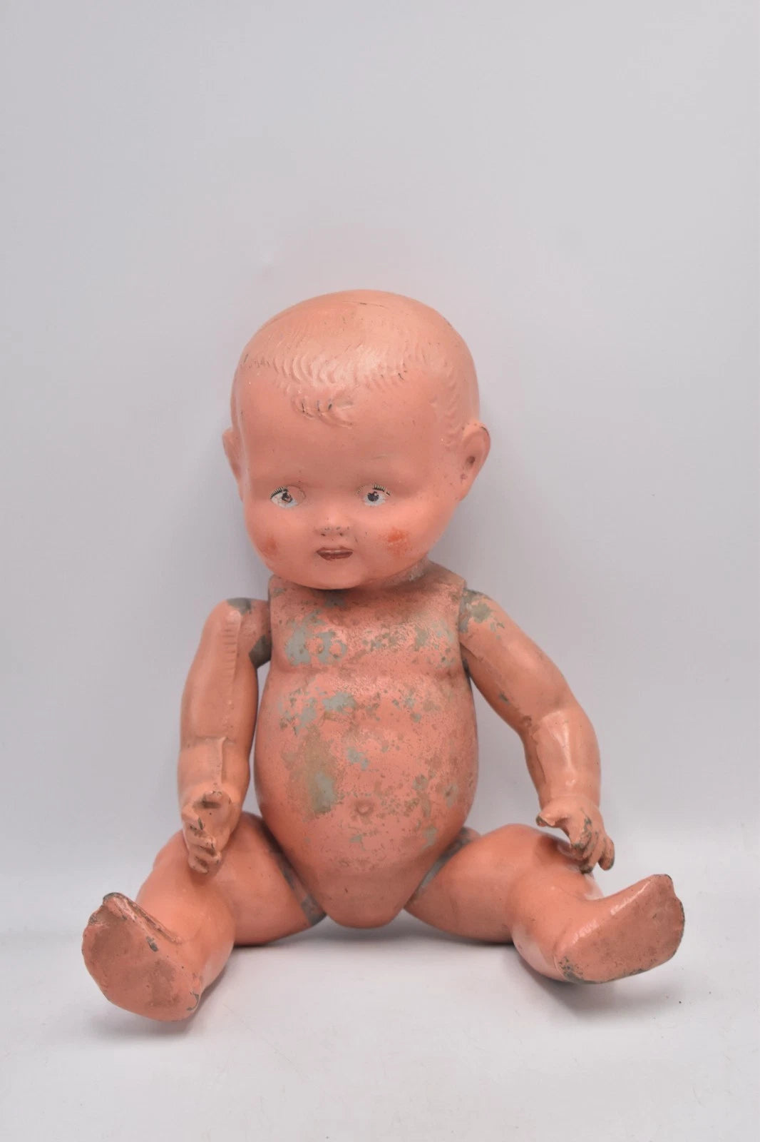 Vintage 1920s 1930s Composition Doll Marked JP Hand Painted 35cm Collectable