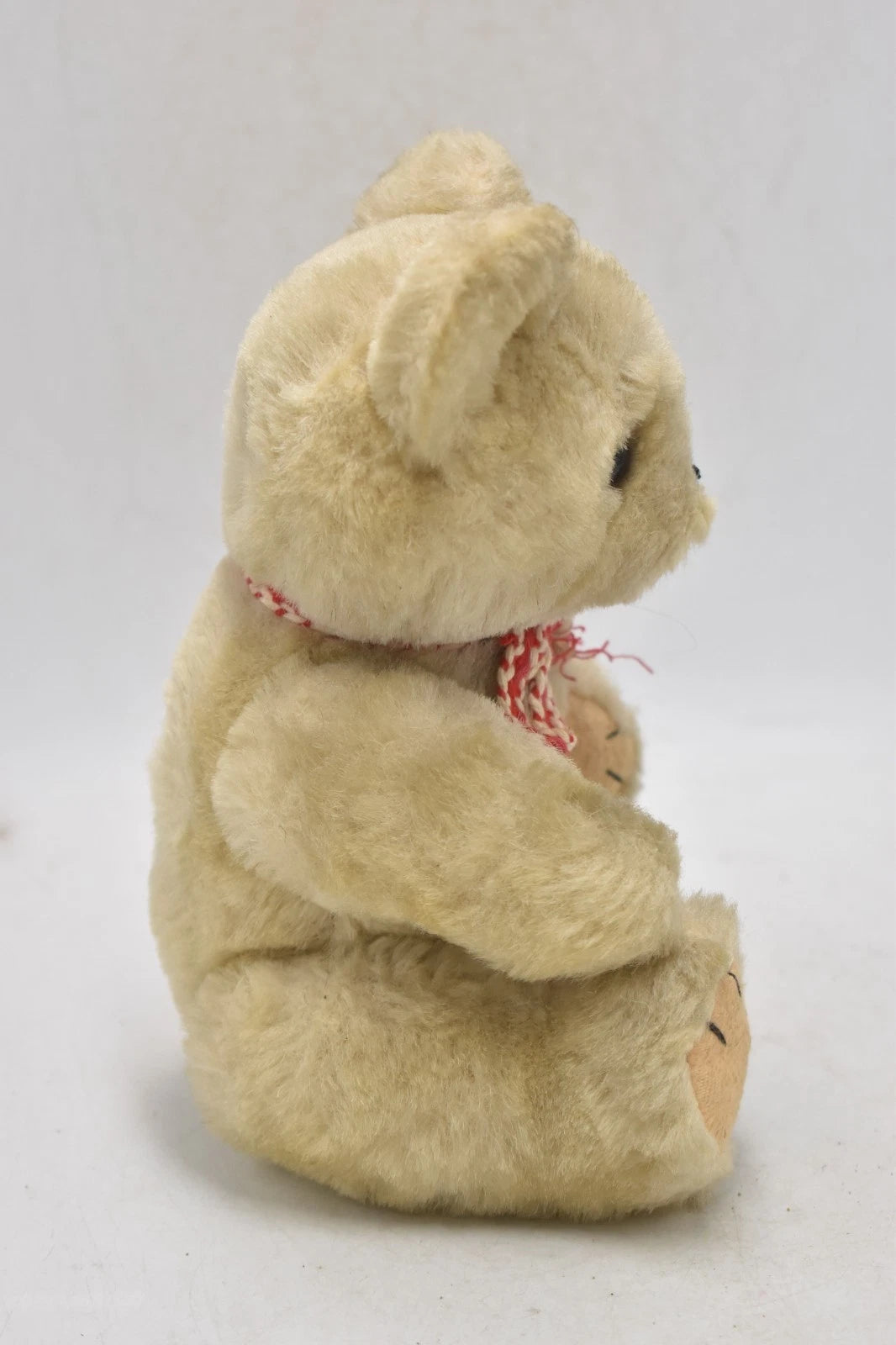 Vintage 1960s Shanghai Doll Factory Cream Wool Plush Teddy Bear 24cm Jointed