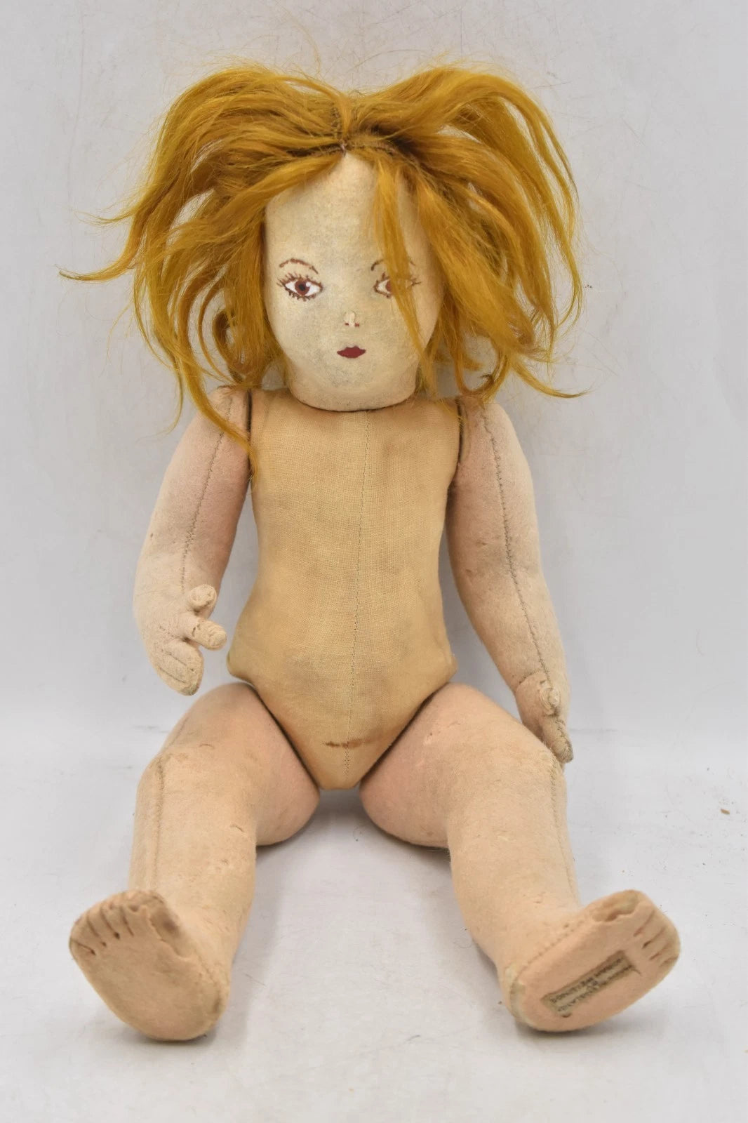 Vintage 1930s Norah Wellings English Felt Doll 35cm Original Outfit Labelled