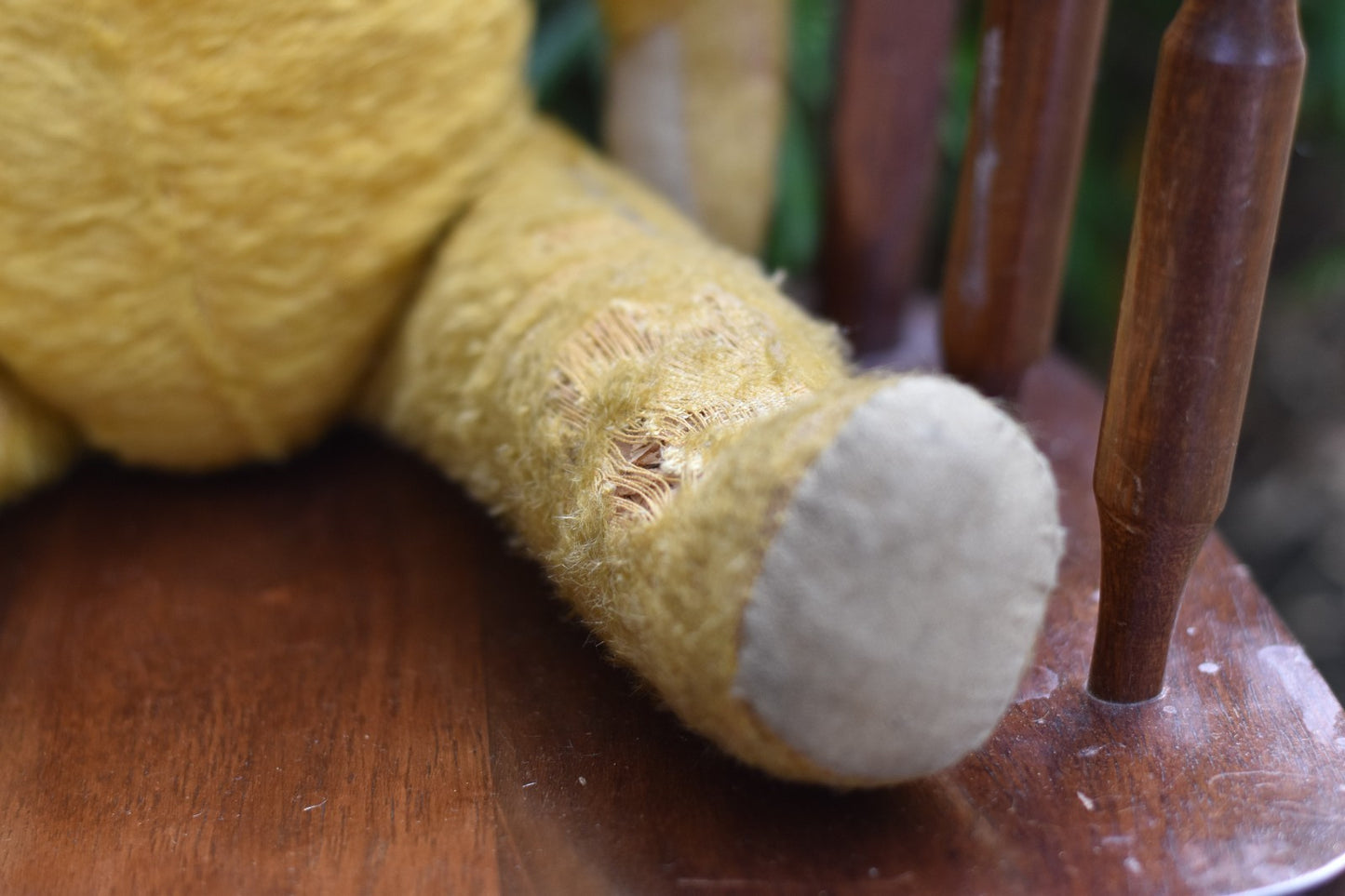 Vintage 1920s American Mohair Teddy Bear Chuck 60cm, Fully Jointed, Wood Wool