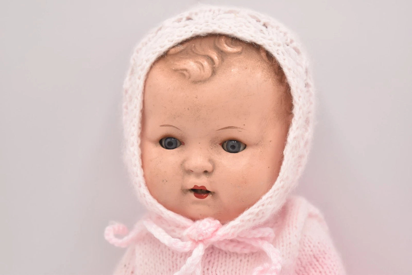 Antique Vintage German Composition Baby Doll Sleepy Blinking Eyes 32cm Hand Made