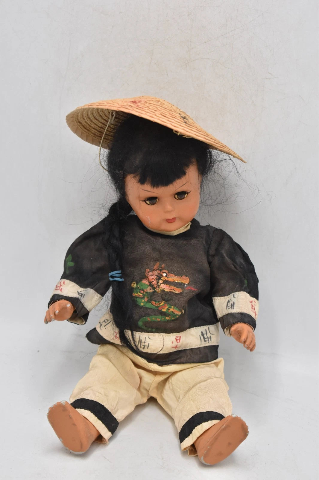 Vintage 1960s Italian Ratti Doll – Sleepy Blinking Eyes, Original Outfit, 30cm