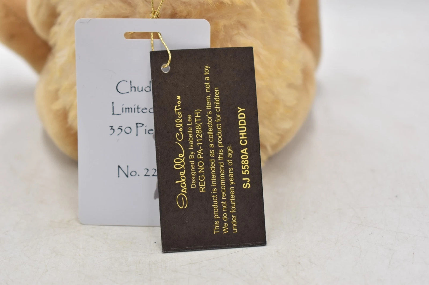 Charlie Bears Chuddy Teddy Bear Isabelle Collection Limited Edition Retired Tags