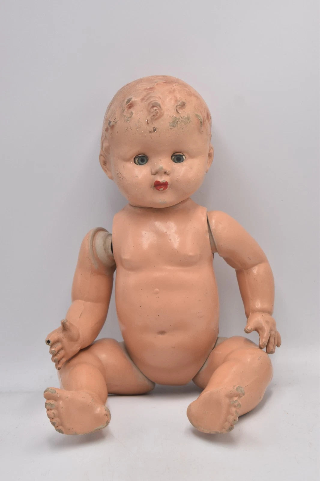 Vintage 1940s 1950s Composition Doll Sleepy Blinking Eyes 38cm Collectable