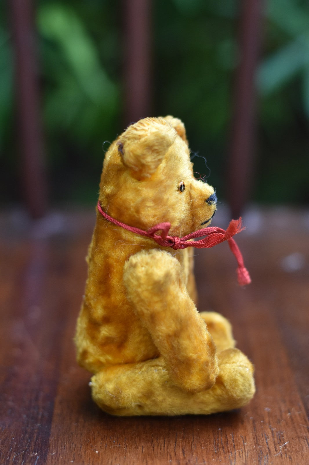 Vintage 1940s Post-War Edward Silk Plush Teddy Bear Jointed, 12cm Collectible