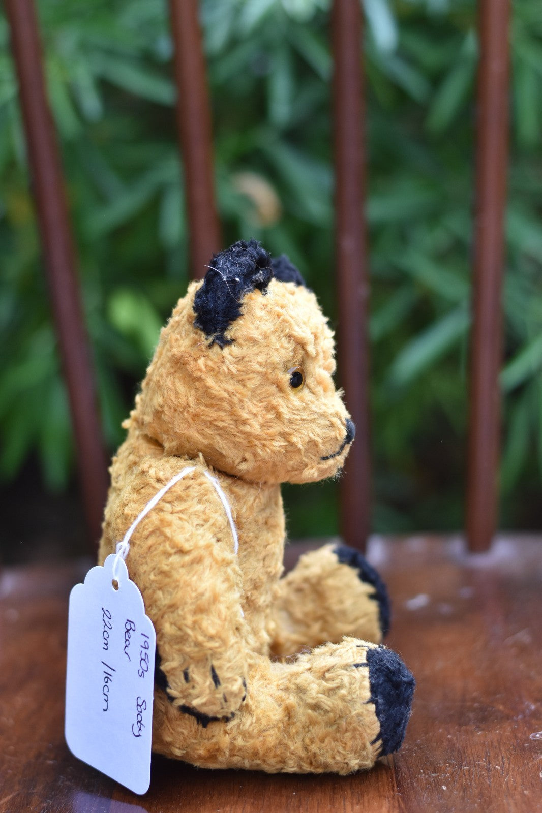 Vintage 1950s Sooty Silk Plush Teddy Bear – 22cm – Fully Jointed