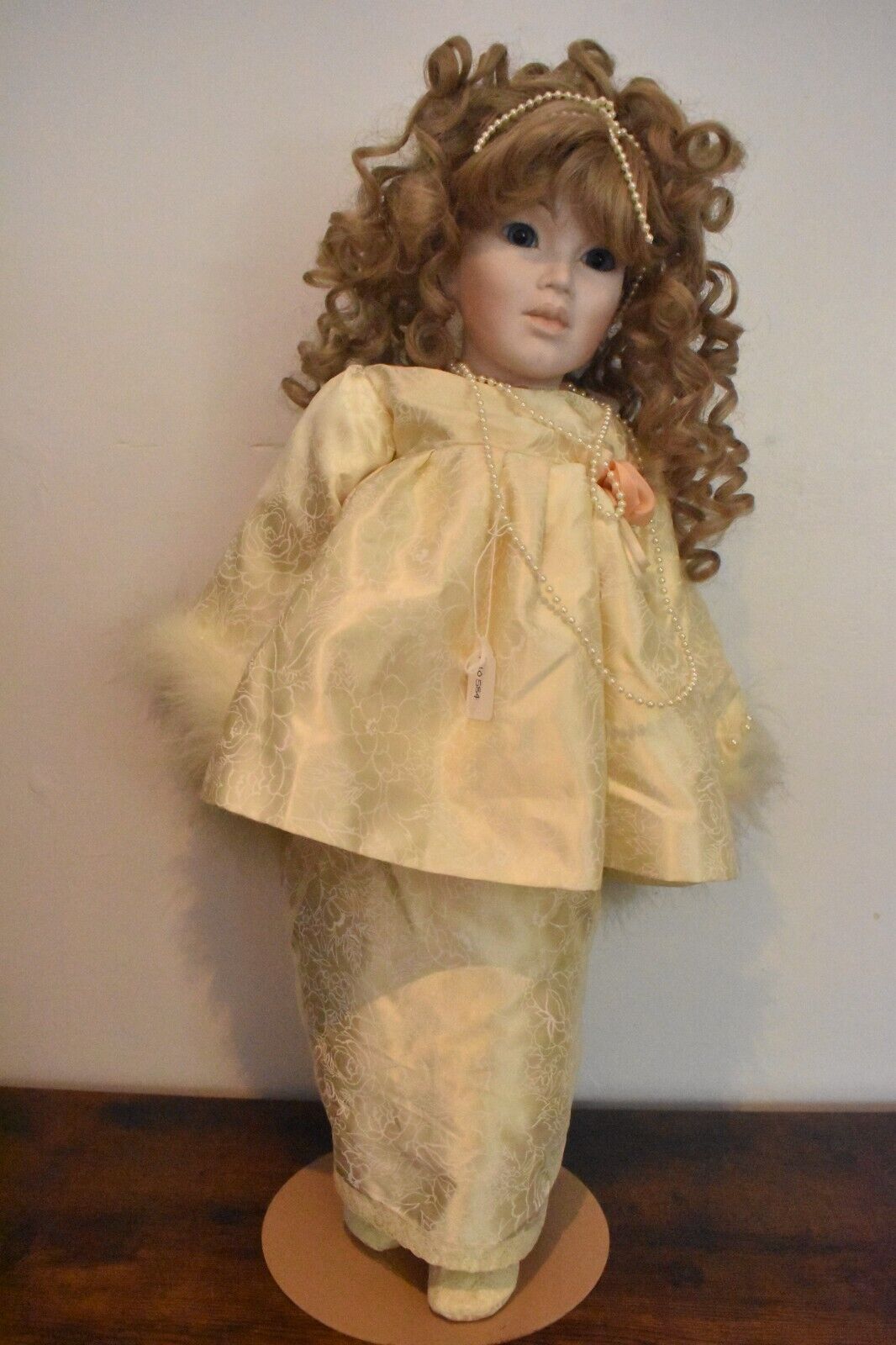 Vintage Reproduction Doll French Bru Jumeau with Seeley Body & Silk Dress – 60cm