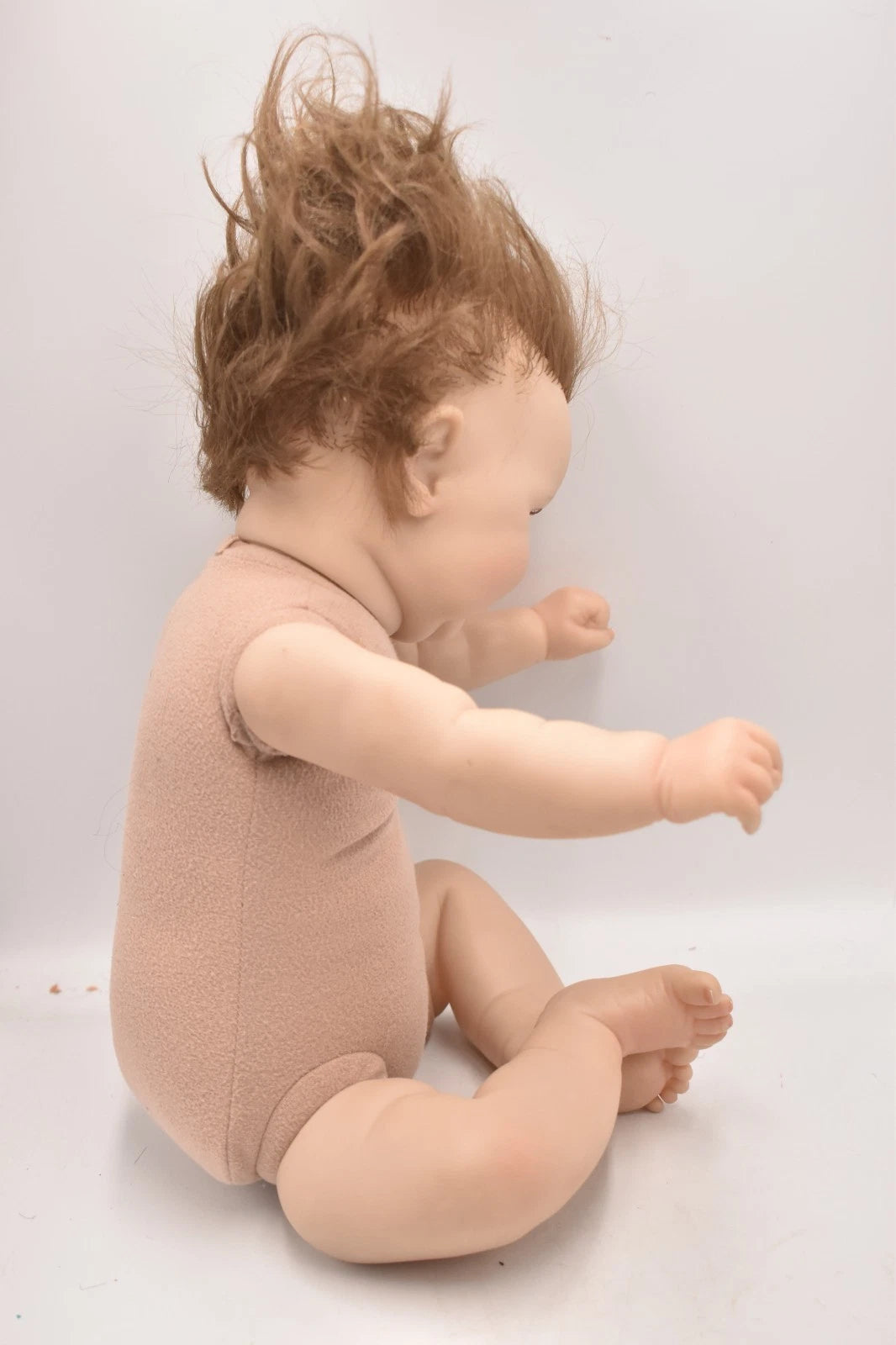 Vintage Reborn Baby Doll Lifelike Vinyl Baby Doll Soft Cloth Body 36cm